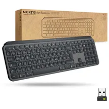 Logitech MX Keys for Business, schwarz, Logi Bolt, USB/Bluetooth, DE (920-010244)