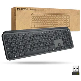 Logitech MX Keys for Business, schwarz, Logi Bolt, USB/Bluetooth, DE (920-010244)
