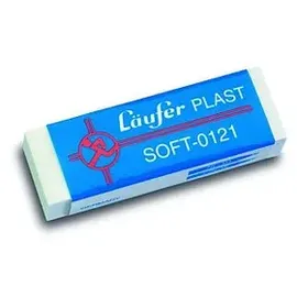 Läufer Radiergummi Plast Soft weiß, 1 St.