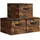 Relaxdays Aufbewahrungstasche 3er Set 30 l braun