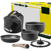 Brunner Camping Kochgeschirr Topfset | Alu ø PIRATE Spacemaster, ø22cm 5+1teilig