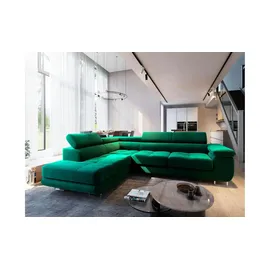 masseno Ecksofa Selva L-S Polyester 3-Sitzer Grün