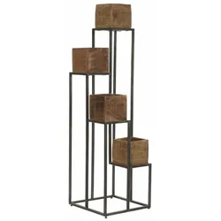 Blumentopf DKD Home Decor Braun Schwarz Bunt Holz Metall Moderne 40 x 40 x 120 cm 40 x 40 x 138 cm