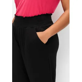 sheego Schlupfhose Jersey schwarz 50