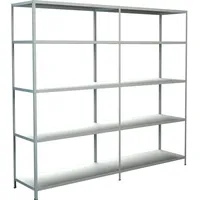 SCHULTE Regalwelt Schulte Set 1 Steckregal und 1 Anbauregal Weiß 200 cm x 220 cm x 50 cm