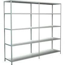 SCHULTE Regalwelt Schulte Set 1 Steckregal und 1 Anbauregal Weiß 200 cm x 220 cm x 50 cm