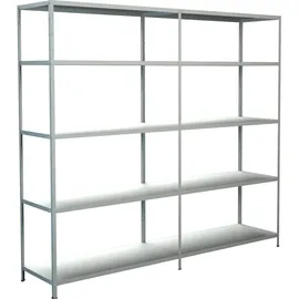 SCHULTE Regalwelt Schulte Set 1 Steckregal und 1 Anbauregal Weiß 200 cm x 220 cm x 50 cm