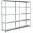 SCHULTE Regalwelt Schulte Set 1 Steckregal und 1 Anbauregal Weiß 200 cm x 220 cm x 50 cm