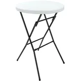 CASARIA Stehtisch Ø 72 x 110 cm weiß klappbar 2 St.