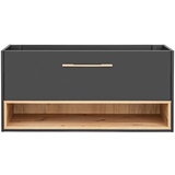 Lomadox Waschbeckenschrank BOLOGNA-56 Artisan Eiche Nb. 120/57/46 cm grau