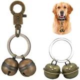 Katzenglocke, Glöckchen Zum Basteln, 2 Set Extra Laut Katze und Hundeglocken Haustier Tracker Glocke Hundeglocke für Halsband, Anhänger Glocken für Hund Katze Geschirr