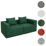 2er-Sofa/Zubehör für Sofa HWC-O54, Couch 2-Sitzer Loungesofa, modular Stoff/Textil (300g/m2) 63x194x97cm ~ grün