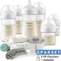 Philips Avent, Babyflasche, Babyflaschen Premium PP-Flaschen-Set Natural 11-tlg. - 6x