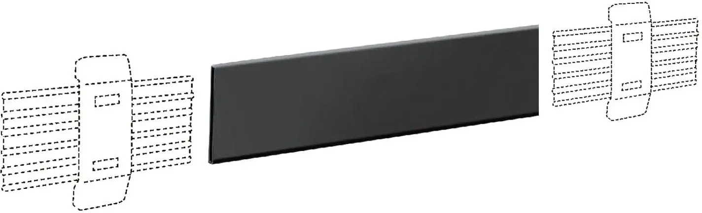 CAMAR Anwendungsschiene 821 Länge 3000 mm, Kunststoff schwarz