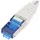 goobay CAT 6A Patchkabel 1x 90° gewinkelt, S/FTP (PiMF), Weiß, 2 m