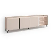 SKRAUT HOME Lowboard 207x61x35 cm Beige Holzwerkstoff