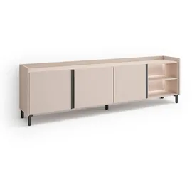 SKRAUT HOME Lowboard 207x61x35 cm Beige Holzwerkstoff