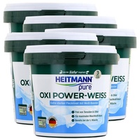 HEITMANN Heitmann pure Oxi Power-Weiss 500g - Flecklöser mit Weiß-Booster (5er Vollwaschmittel