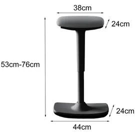 Mauser Sitzkultur Stehhocker, Hellgrau, Kunststoff, 44x53x24 cm, Wohnzimmer, Hocker, Sitzhocker