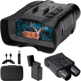 AKASO Seemor-200 Nachtsichtgerät - 4K Vollfarb-Nachtsichtfernglas für Erwachsene, App-fähiges Foto- und Videospeichern, AI-ISP 1000M, 16x Digitalzoom für Camping, Jagd & Sicherheit