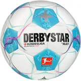 derbystar Bundesliga Brillant S-Light 290g Leicht-Fußball 2024/25 Kinder weiss/blau/pink 5