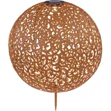GLOBO Solarleuchte Metall 50 cm inkl. LED rostfarben