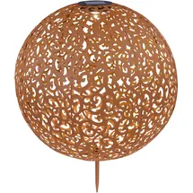 GLOBO Solarleuchte Metall 50 cm inkl. LED rostfarben