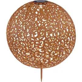 GLOBO Solarleuchte Metall 50 cm inkl. LED rostfarben