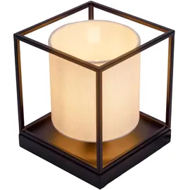 NÄVE Tischlampe Textil Weiß Schwarz