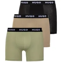 Hugo Boxershorts mit elastischem Label-Bund im 3er-Pack, Oliv, XL
