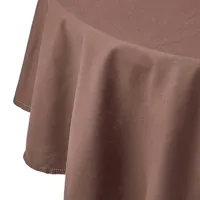 Homescapes Tischdecke aus 100% Baumwolle 180 cm, braun