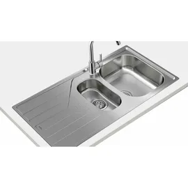 Teka Universe 60 T-XP 11⁄2C 1E Rev Spüle Mit Abtropffläche, Edelstahl