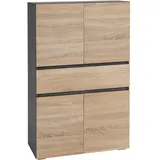 Home Affaire Wisla Midischrank 76 x 130 cm Grau