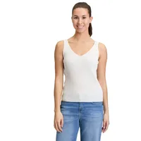 Cartoon Strick-Top mit schmalen Trägern beige | 36