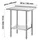 Vevor Edelstahltisch Gastro 762 x 610 x 894 mm, Verstellbarer Edelstahltisch mit Aufkantung, Arbeitstisch mit Grundboden für Restaurant Schwerlast Obere Ablage (204 kg) Untere Ablage (168 kg)