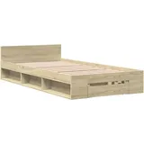 vidaXL Bettgestell mit Schublade Sonoma-Eiche 90x200 cm Holzwerkstoff
