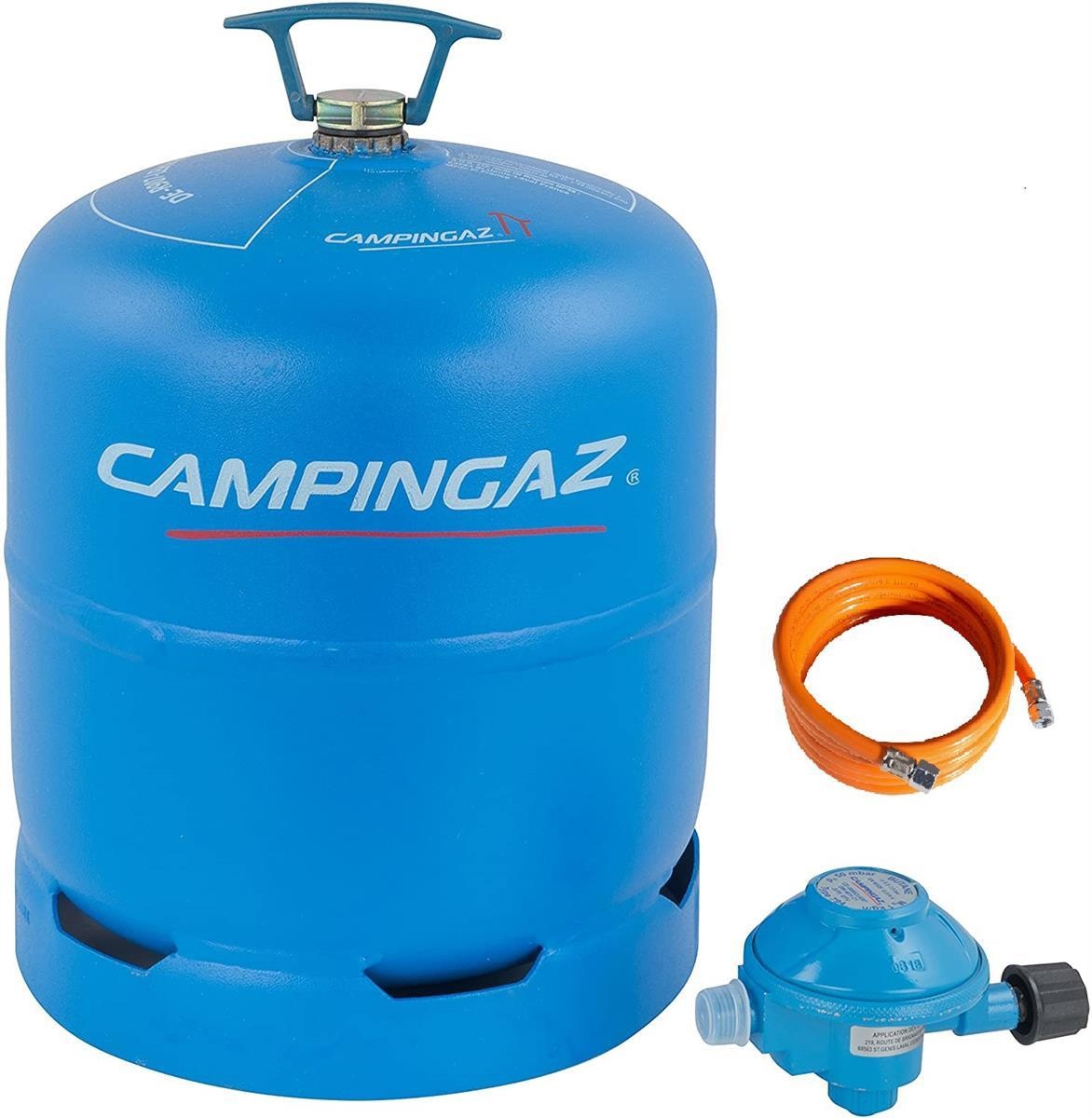 Campingaz R 907 Gasflasche - 2,75 kg Butangas mit 0,8 m Schlauch und 50 mBar Reg...