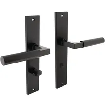 INTERSTEEL Langschildschildgarnitur Baustil Zamak F71 schwarz WC 72mm