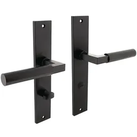 INTERSTEEL Langschildschildgarnitur Baustil Zamak F71 schwarz WC 72mm