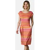Ragwear Sommerkleid Midikleid Gemustert Orange 36