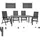ACAMP Urban Set 5-tlg. Tisch Extensio Fix 180 cm anthrazit klappbar 50013
