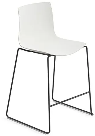 Arper Barhocker Catifa 46 zweifarbig Kufengestell Schwarz