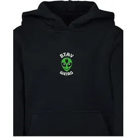 Mister Tee Stay Weird Kapuzenpullover Black 13-14 Jahre