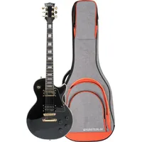 Rocktile Pro L-200BK Deluxe E-Gitarre Black Gigbag Set