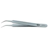 C.K Tools Präzisionspinzette Spitz, gebogen, fein 105 mm Silber