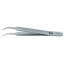 C.K Tools Präzisionspinzette Spitz, gebogen, fein 105 mm Silber