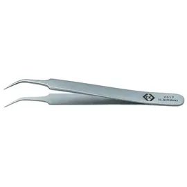 C.K Tools Präzisionspinzette Spitz, gebogen, fein 105 mm Silber