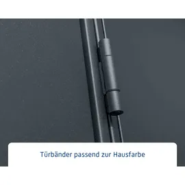 EcoStar Gerätehaus Elegant-P Typ 3 3,13 x 2,83 x 2,32 m anthrazitgrau Standardtür
