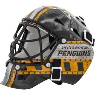 Franklin Sports NHL Pittsburgh Penguins Mini-Hockey-Torwart-Maske mit Etui, Sammlerstück, Torwartmaske mit Offiziellen NHL-Logos und Farben