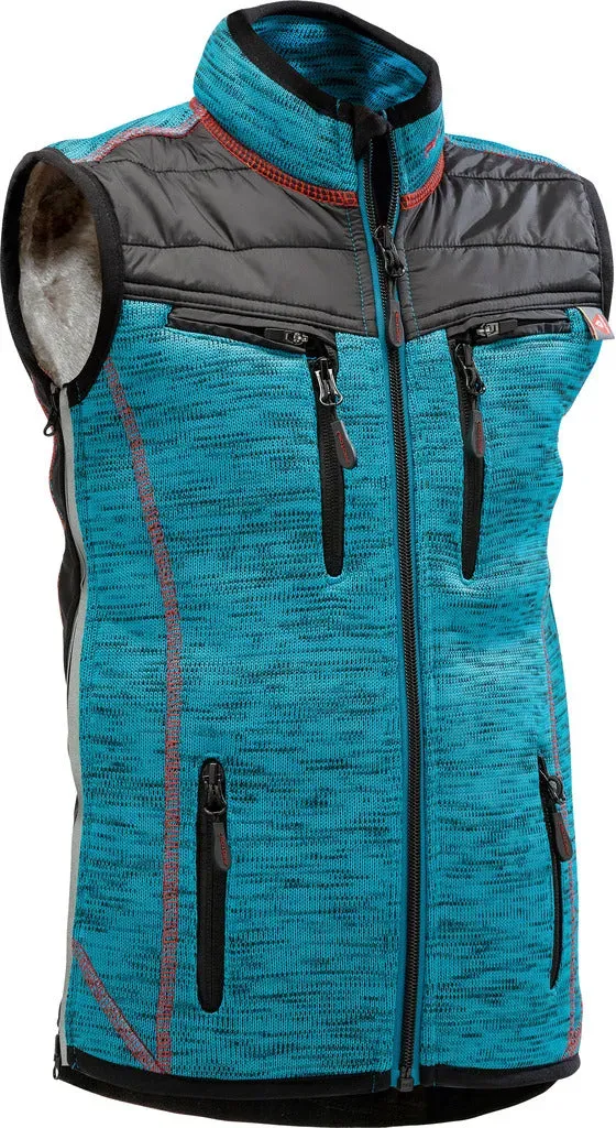 Kinder-Teddy-Weste INUIT -  blue - melange / M (116/128)
